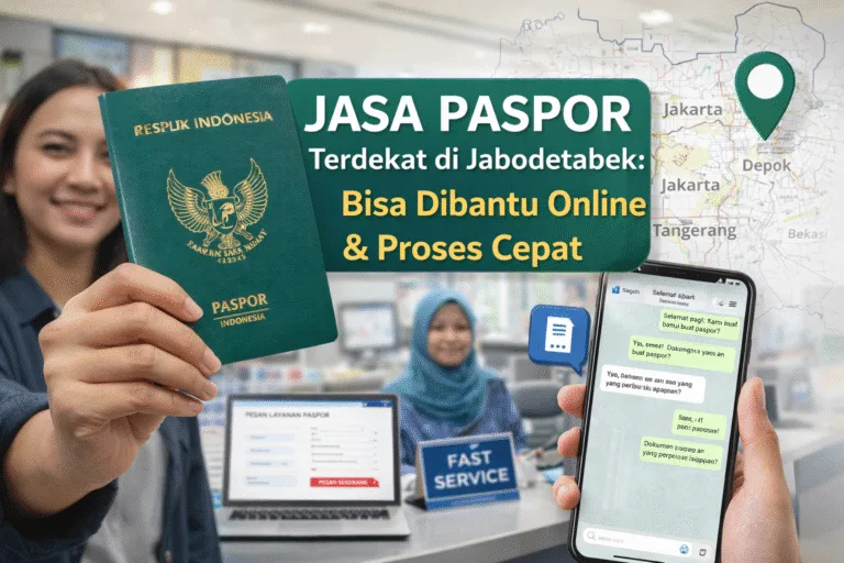 Panduan lengkap menggunakan jasa paspor terdekat di Jabodetabek yang bisa dibantu prosesnya secara online untuk warga Jakarta, Bogor, Depok, Tangerang, dan Bekasi