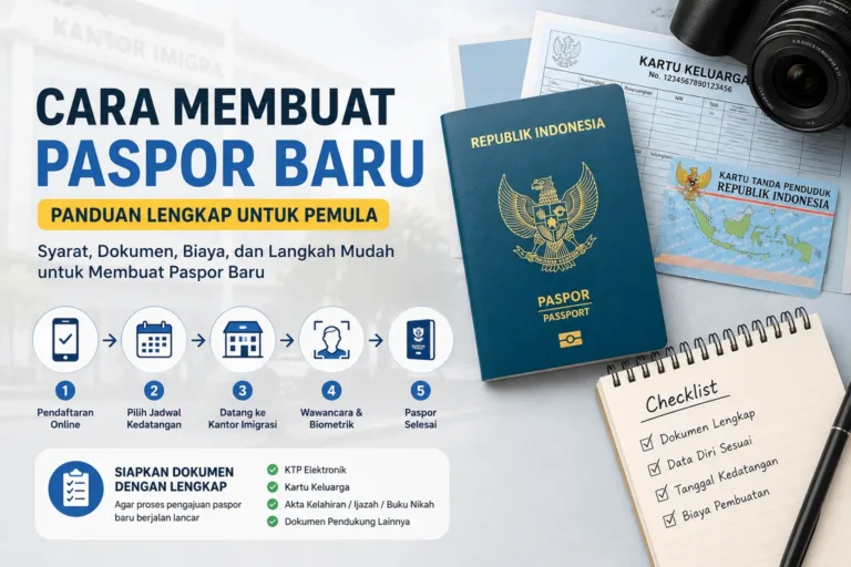 Cara membuat paspor baru 2026 lengkap dengan syarat, dokumen, biaya, dan langkah pengajuan paspor di Indonesia